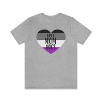 Thumbnail for Asexual Pride Flag Mother's Day Unisex Short Sleeve Tee - Free Mom Hugs SHAVA CO