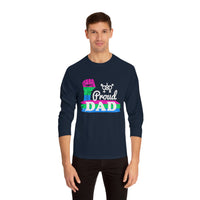 Thumbnail for Polysexual Pride Flag Unisex Classic Long Sleeve Shirt - Proud Dad Printify