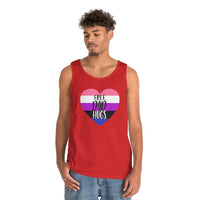 Thumbnail for Genderfluid Pride Flag Heavy Cotton Tank Top Unisex Size - Free Dad Hugs Printify