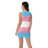 Thumbnail for Transgender Flag LGBTQ Cut & Sew Dress Women’s Size SHAVA