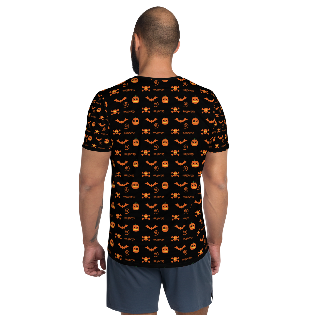 Men's Halloween All Over Print  T-Shirt, Halloween All Over Print T-Shirt, Men's T-Shirt /Halloween Pattern SHAVA