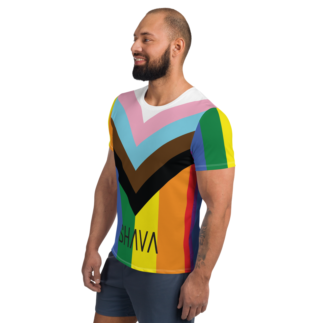 LGBTQ+Progress Flag  T- Shirt Men's Size SHAVA