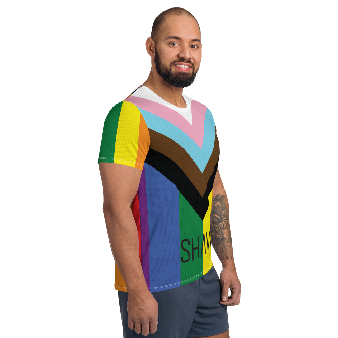 LGBTQ+Progress Flag  T- Shirt Men's Size SHAVA