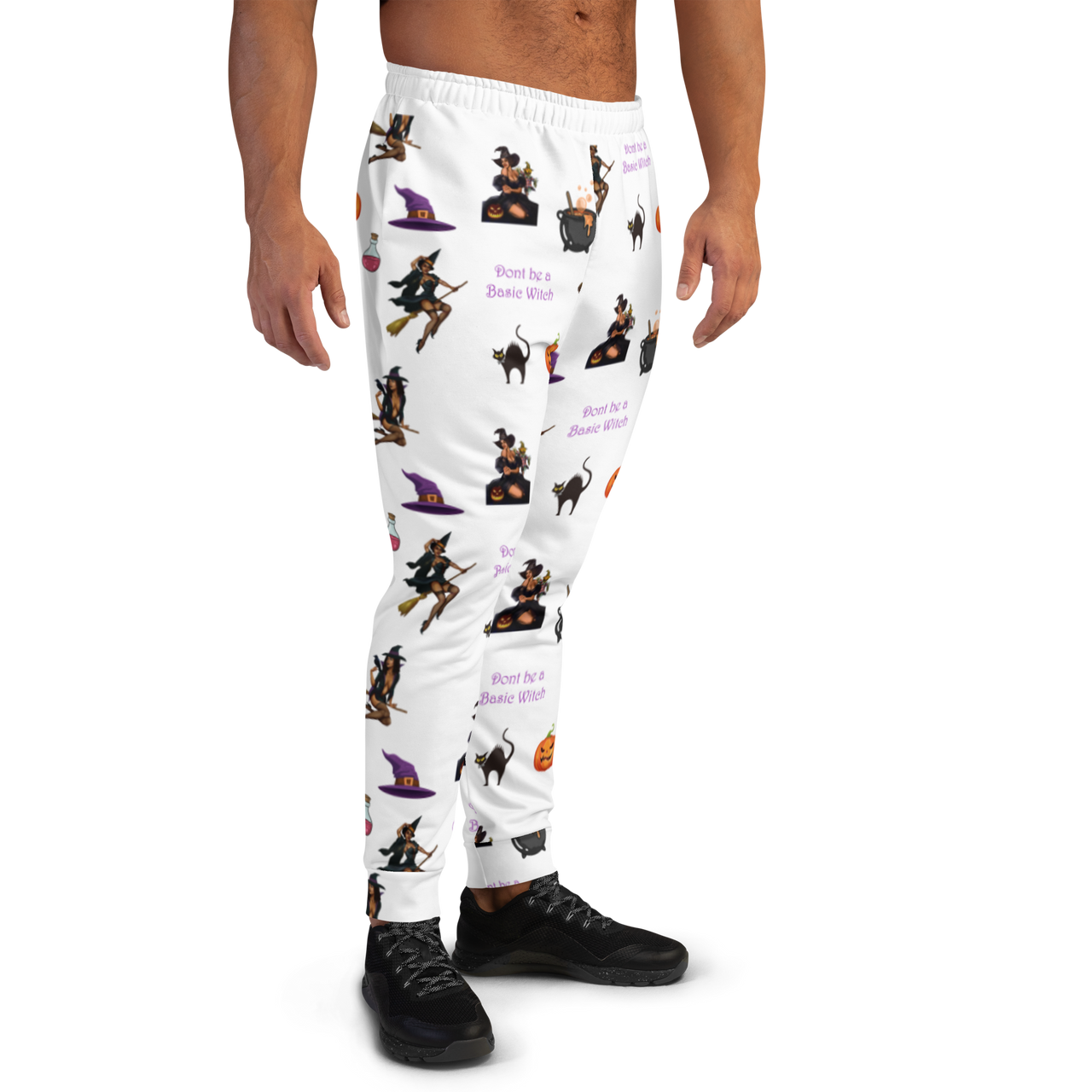 Halloween All Over Men's Joggers, Halloween All Over Print Men's Joggers/Don't be a Basic Witch SHAVA