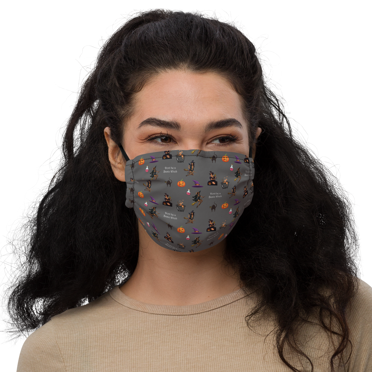 Halloween Premium face mask, Halloween All Over Print Premium face mask ,Premium face mask/Don't be a Basic Witch SHAVA