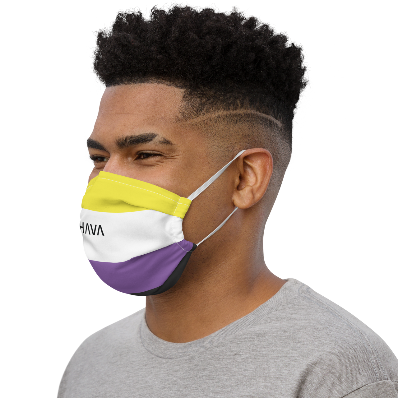 LGBTQ Face Mask / Celebrating Non Binary Flag SHAVA