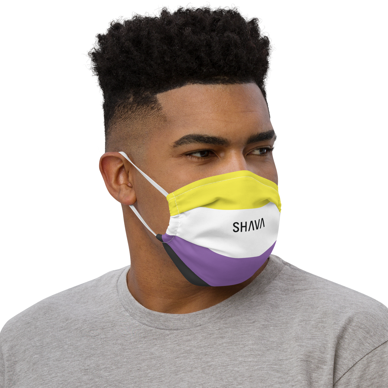 LGBTQ Face Mask / Celebrating Non Binary Flag SHAVA