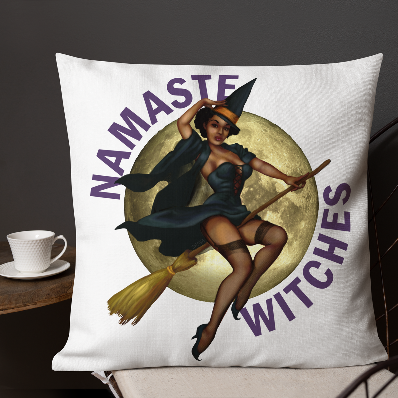 Halloween/Premium Pillow/Namaste Witches SHAVA