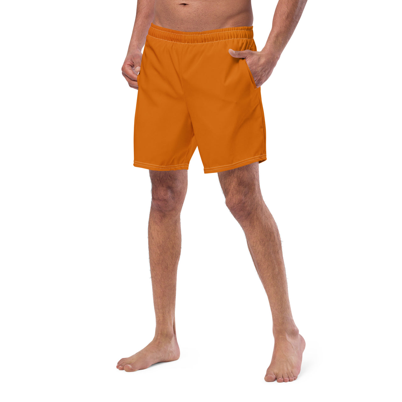 Solid Men's Swim Trunks - Papaya SHAVA CO