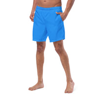 Thumbnail for Solid Men's Swim Trunks - Azure Blue SHAVA CO