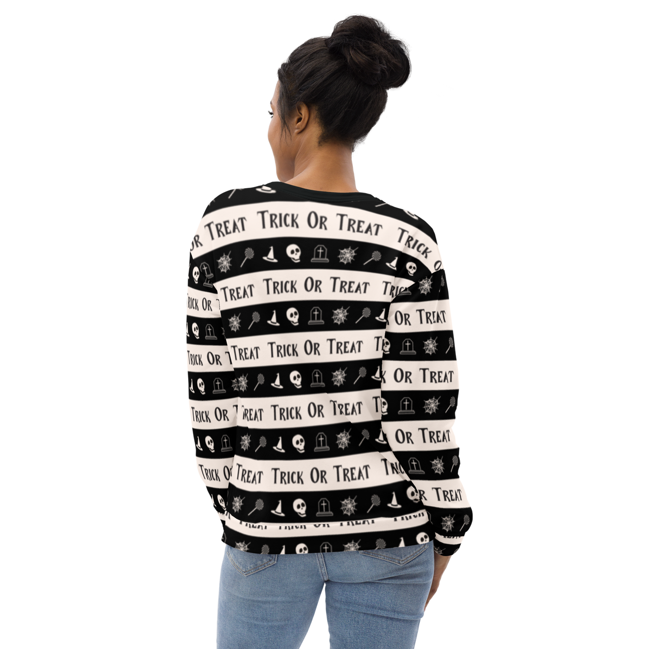 All over Unisex Halloween Sweater - Funny Halloween Sweatshirts - Unisex Halloween Sweatshirt For Halloween/Trick or Treat SHAVA