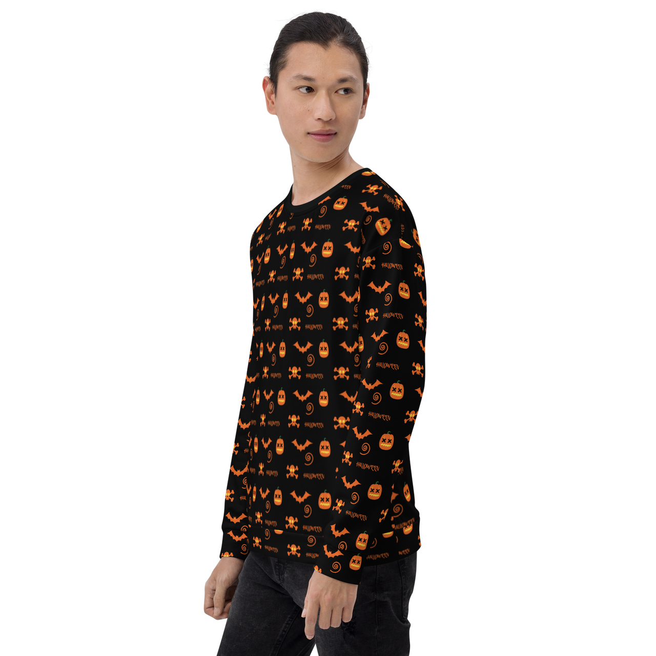 All over Unisex Halloween Sweater - Funny Halloween Sweatshirts - Unisex Halloween Sweatshirt For Halloween/Halloween Pattern SHAVA