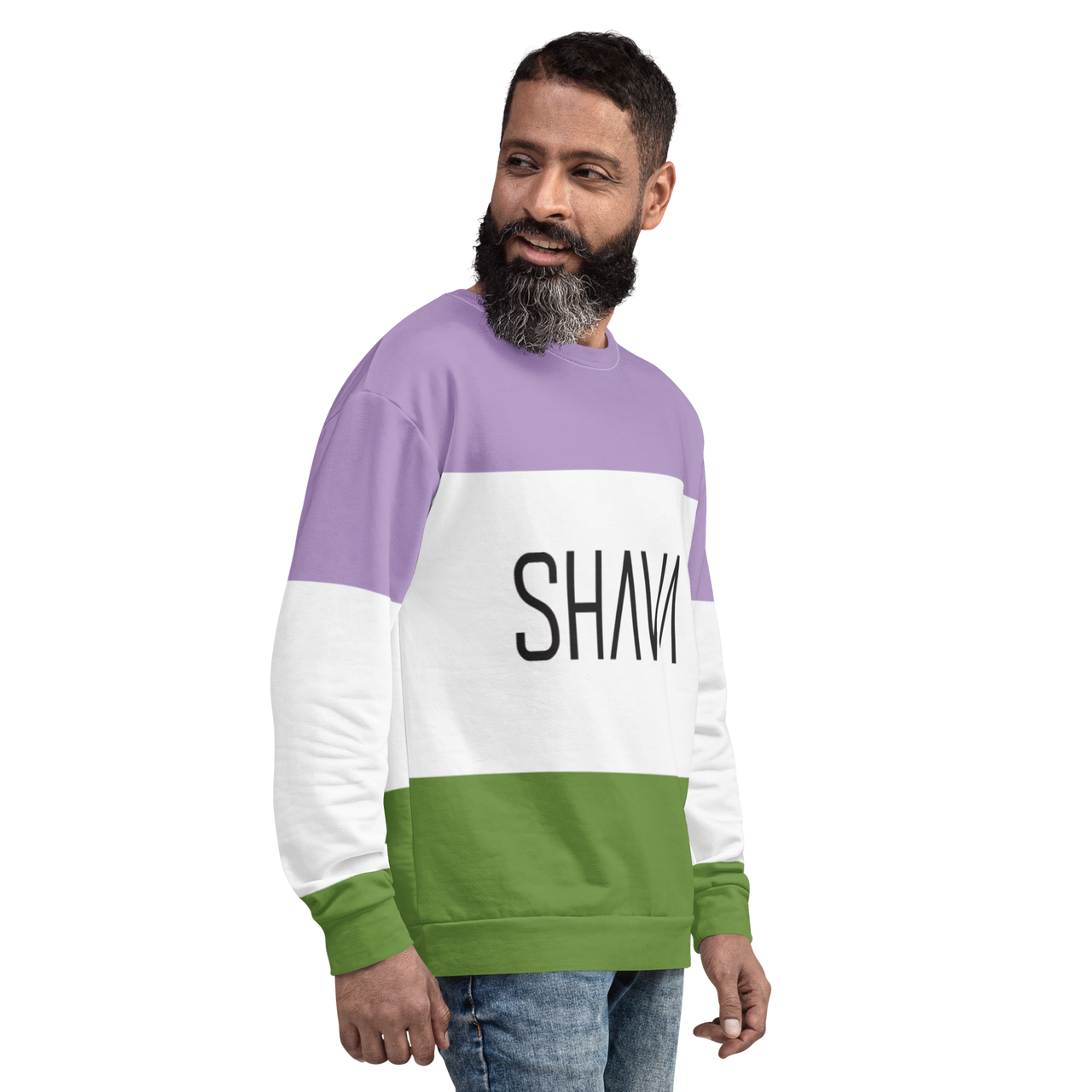 Gender Queer Flag LGBTQ Sweatshirt Unisex Size SHAVA