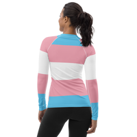 Thumbnail for Transgender Flag LGBTQ Long Sleeve Shirt Women’s Size SHAVA