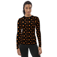 Thumbnail for Women's Halloween All Over Print Long Sleeve Shirt, Halloween All Over Print Shirt, Women's Long  Sleeve Shirt /Halloween Pattern SHAVA