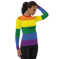 Thumbnail for Progress Flag LGBTQ Long Sleeve Shirt Women’s Size SHAVA