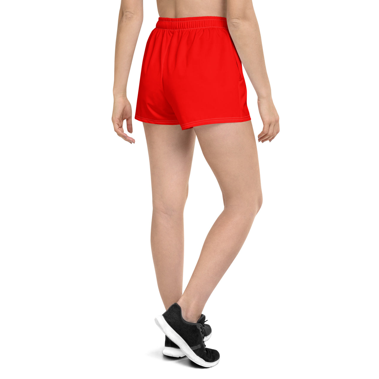 Women’s Recycled Solid Athletic Shorts - Red SHAVA CO