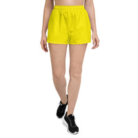 Thumbnail for Women’s Recycled Solid Athletic Shorts - Yellow SHAVA CO
