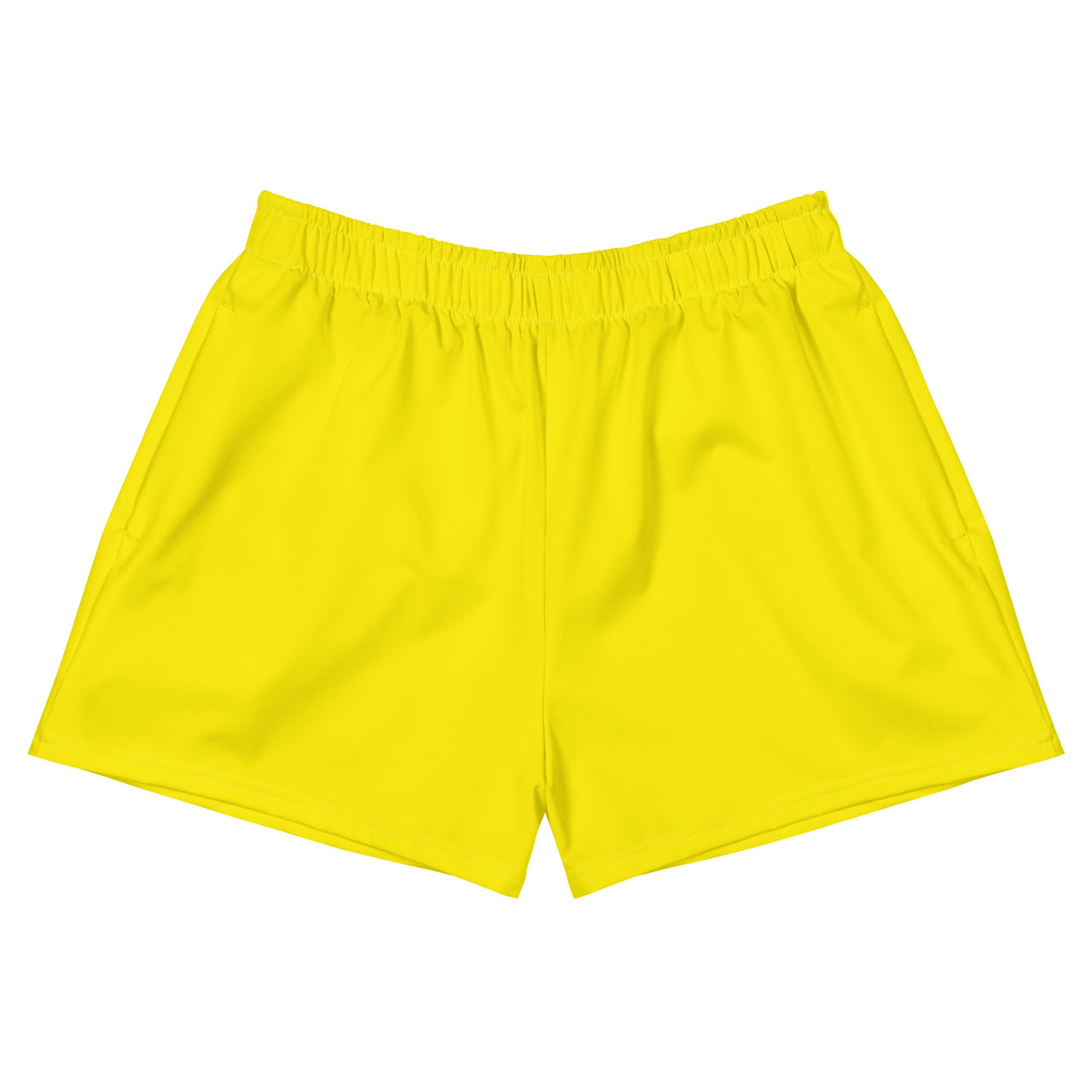 Women’s Recycled Solid Athletic Shorts - Yellow SHAVA CO