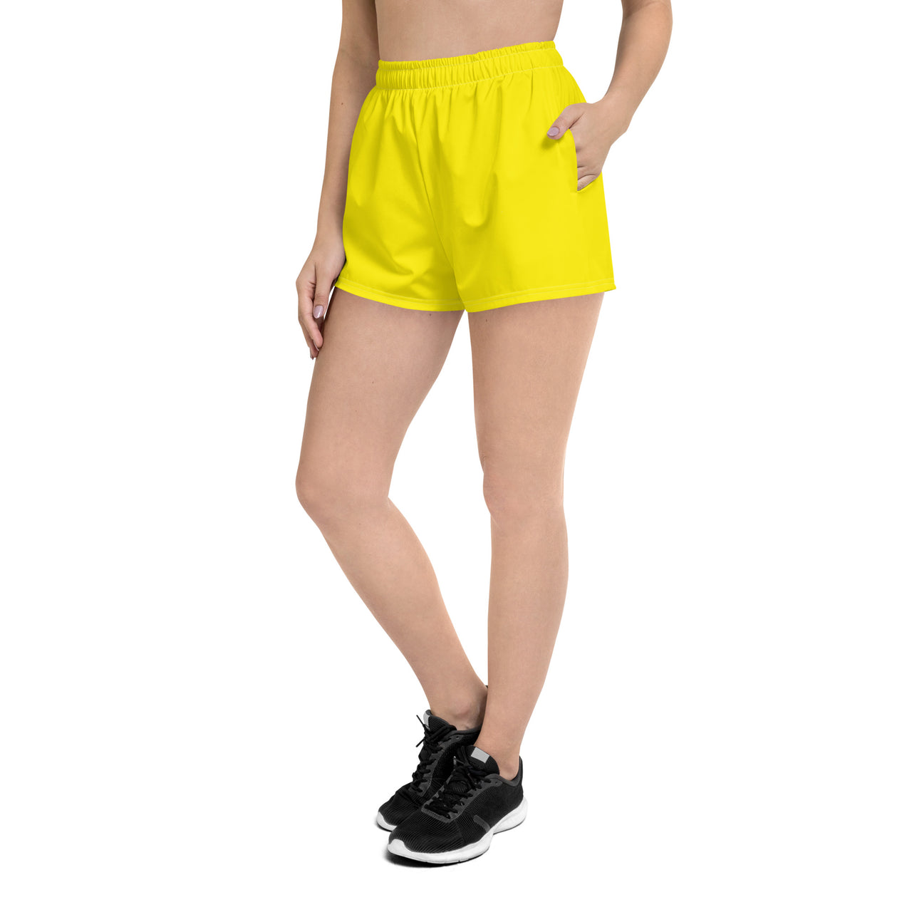 Women’s Recycled Solid Athletic Shorts - Yellow SHAVA CO