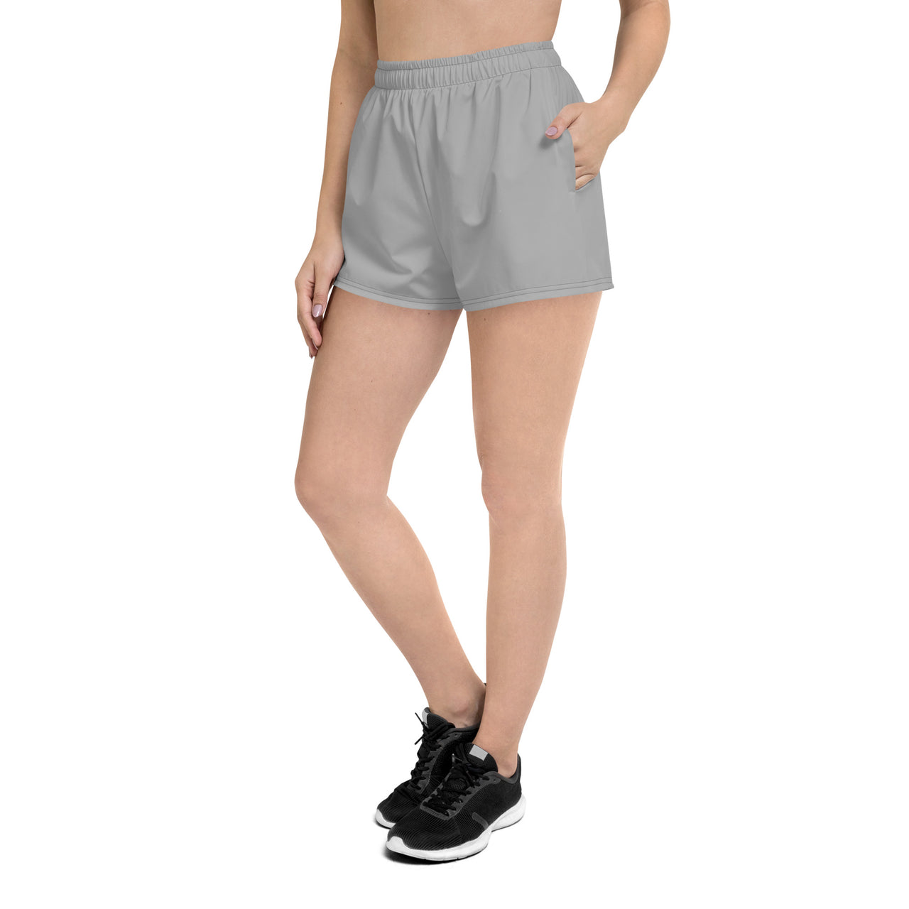 Women’s Recycled Solid Athletic Shorts - Pewter SHAVA CO