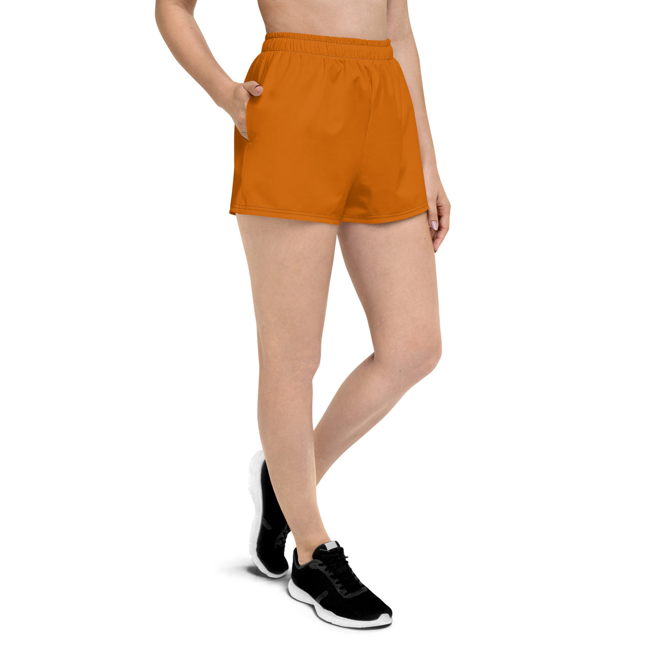 Women’s Recycled Solid Athletic Shorts - Papaya SHAVA CO