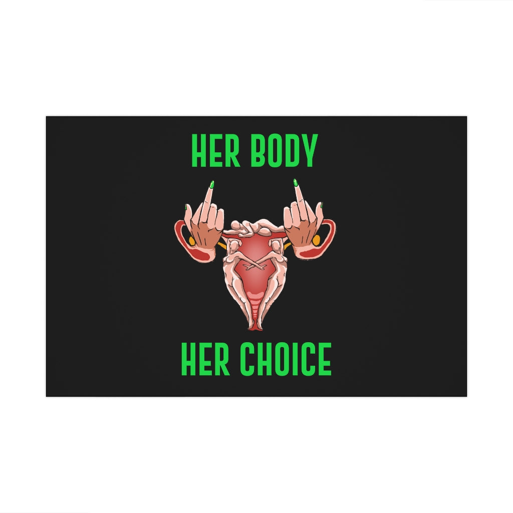 Affirmation Feminist pro choice Gift Wrap Paper -   Her Body Her Choice Printify