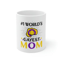 Thumbnail for Intersex Flag Ceramic Mug  - #1 World's Gayest Mom Printify