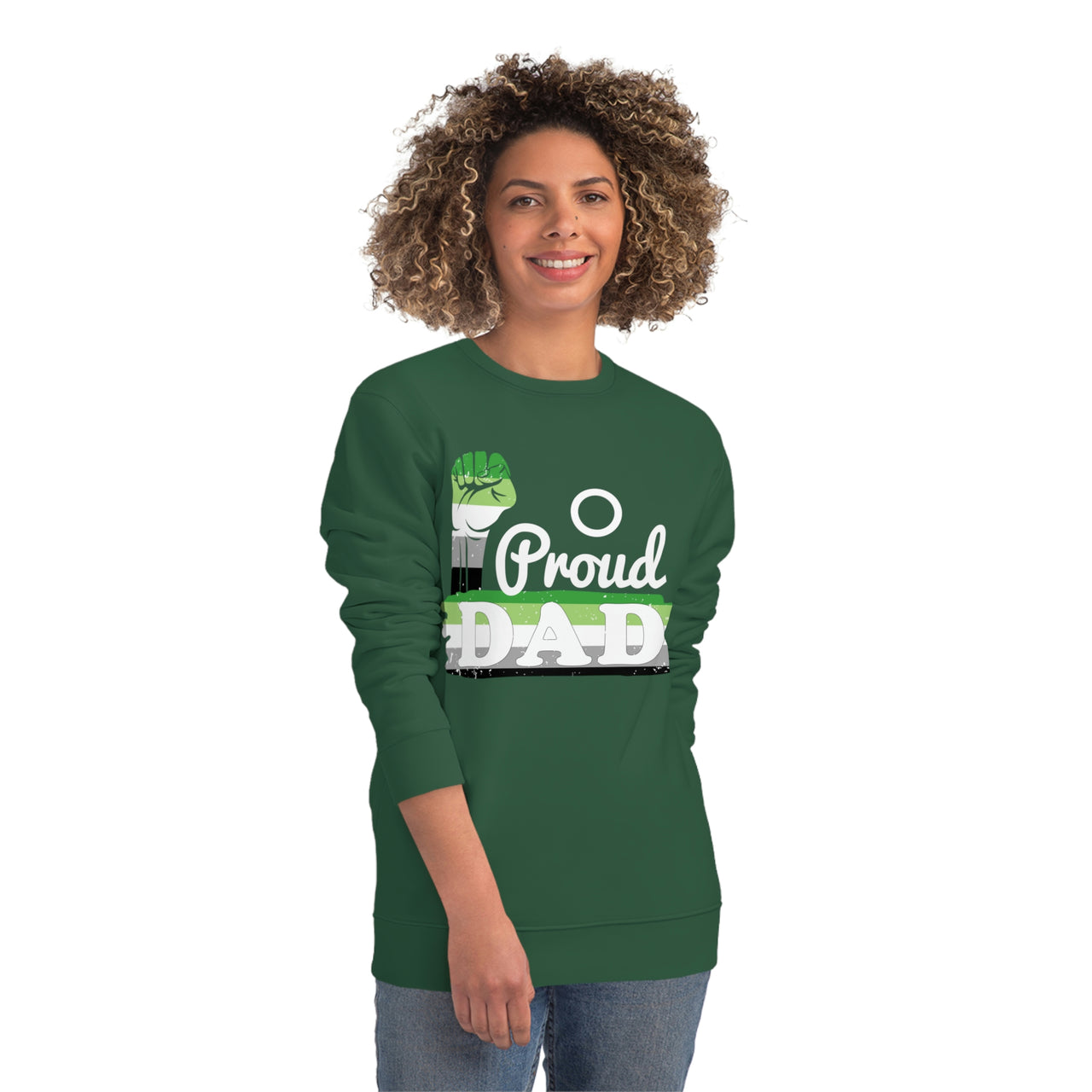 Aromantic Pride Flag Sweatshirt Unisex Size - Proud Dad Printify