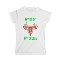 Thumbnail for Affirmation Feminist Pro Choice T-Shirt Women’s Size - My Body My Choice Printify