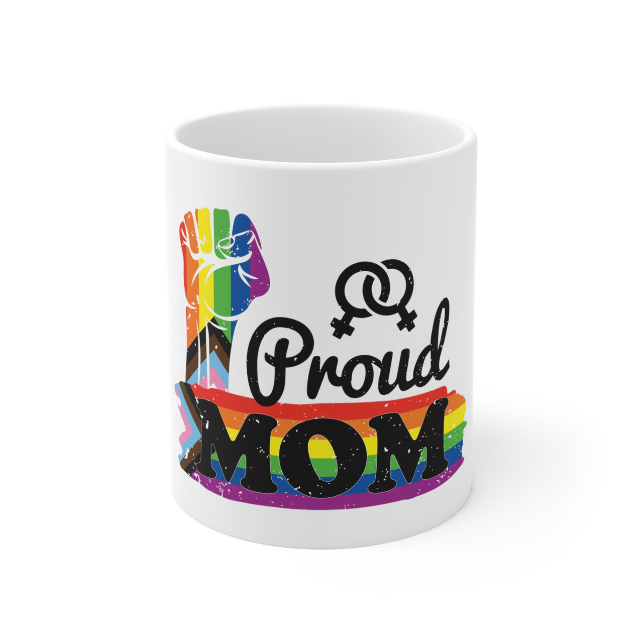 Progress Flag Ceramic Mug  - Proud Mom Printify