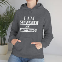 Thumbnail for Affirmation Feminist Pro Choice Unisex Hoodie - I am Capable of Anything Printify