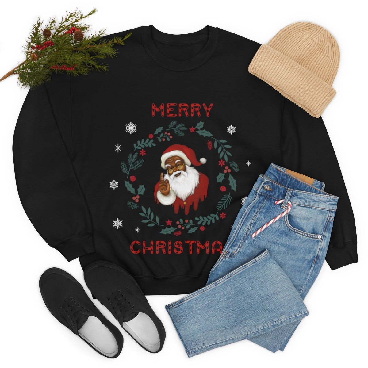 Merry Christmas Unisex Sweatshirts , Sweatshirt , Women Sweatshirt , Men Sweatshirt ,Crewneck Sweatshirt, Merry Christmas Printify