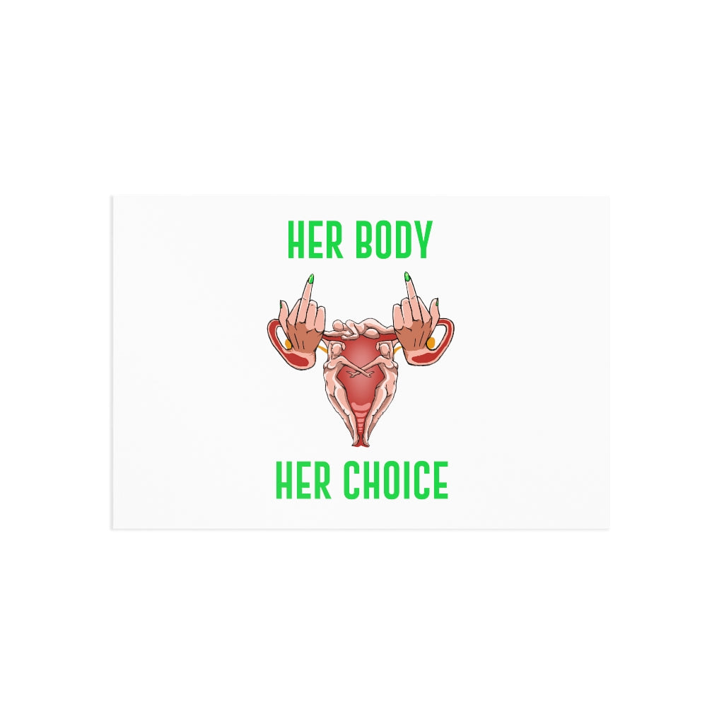 IAC  Home & Livings-Posters /  Fine Art Postcards / Her Body Her Choice Printify