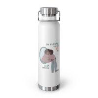 Thumbnail for Affirmation Feminist pro choice Copper Vacuum insulated bottle 22oz -  I am Me Only Me (Brown Girl) Printify