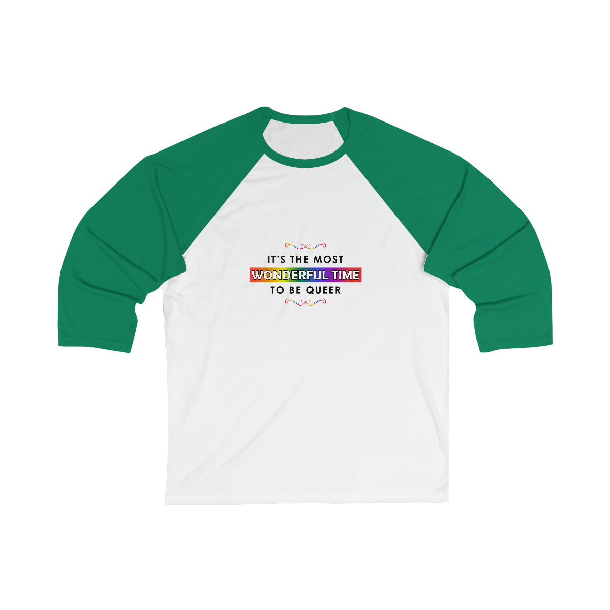 Unisex Christmas LGBTQ Long Sleeves Tee - It’s The Most Wonderful Time To Be Queer Printify
