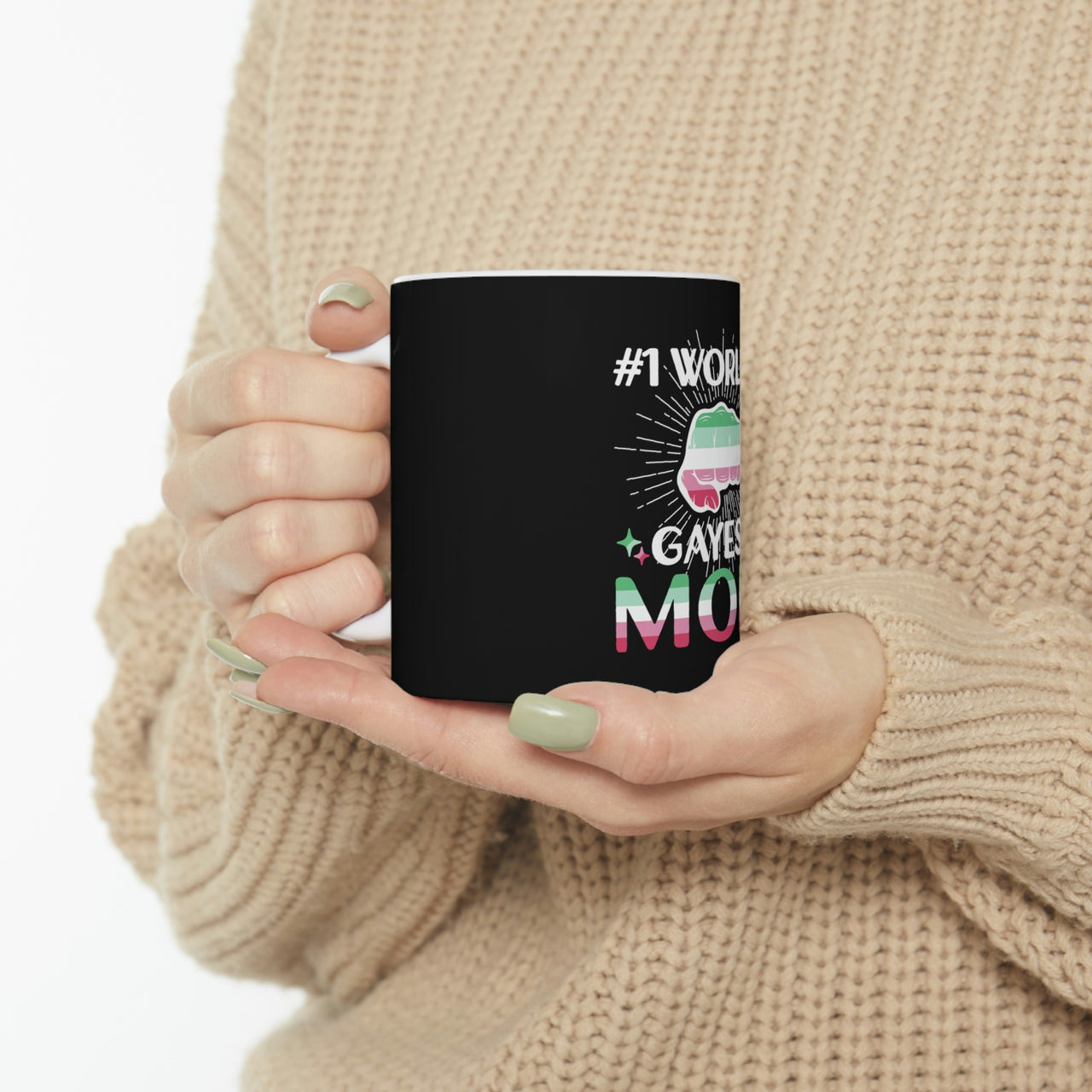 Abroexual Flag Ceramic Mug  - #1 World's Gayest Mom Printify