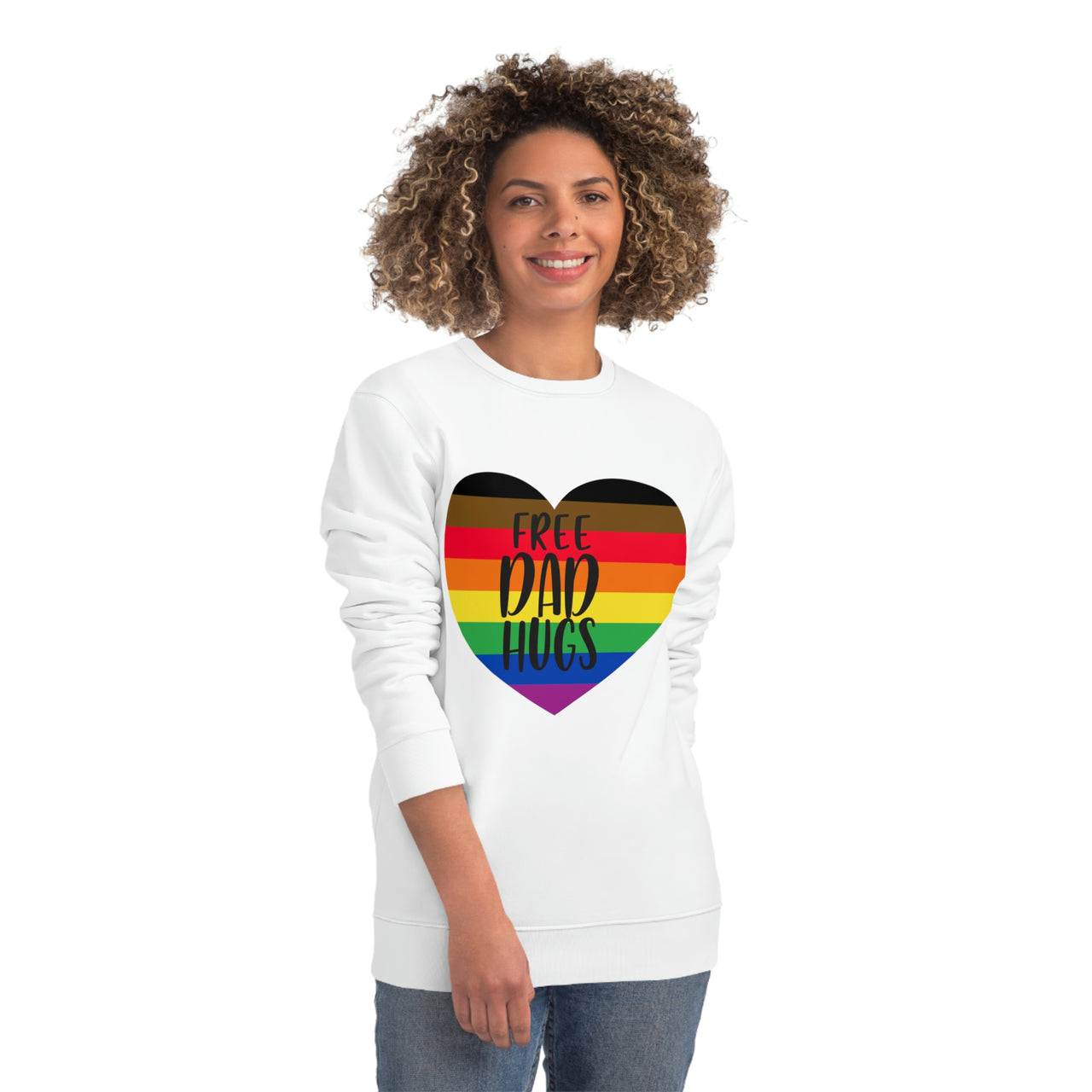 Philadelphia Pride Flag Sweatshirt Unisex Size - Free Dad Hugs Printify