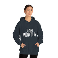 Thumbnail for Affirmation Feminist Pro Choice Unisex Hoodie - I Am Worthy Printify