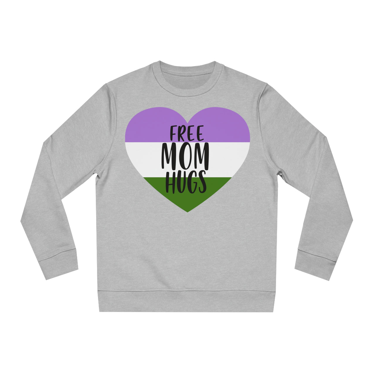 Genderqueer Pride Flag Sweatshirt Unisex Size - Free Mom Hugs Printify