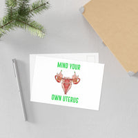 Thumbnail for Affirmation Feminist Pro Choice Fine Art Postcard - Mind Your Own Uterus Printify
