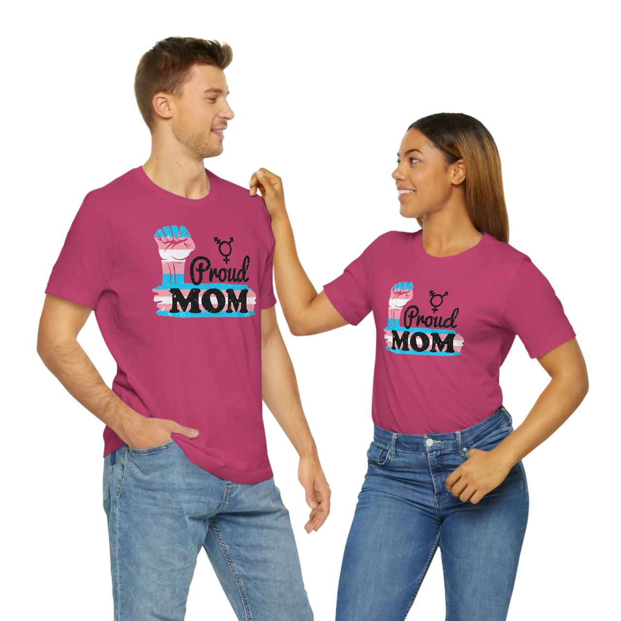 Transgender Pride Flag Mother's Day Unisex Short Sleeve Tee - Proud Mom SHAVA CO
