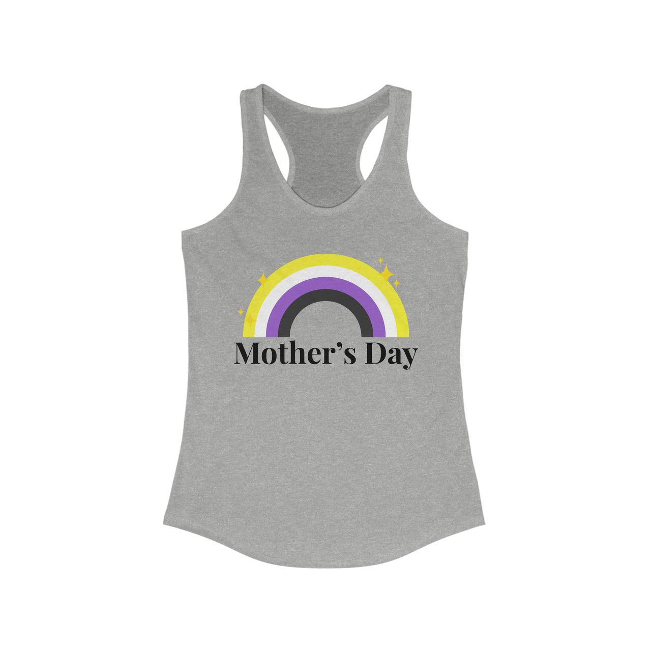 Non Binary Pride Flag Mother's Day Ideal Racerback Tank - Mother's Day SHAVA CO
