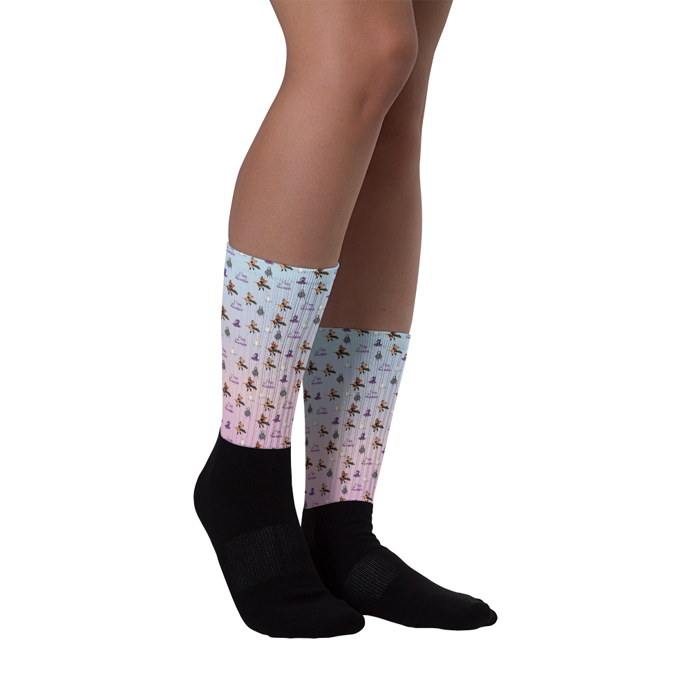 SockTransgender's Socks, Halloween All Over print Socks/Happy HallowQueer SHAVA