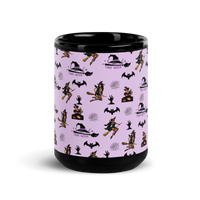 Thumbnail for Halloween Black glossy mug, Halloween All Over Print Coffee Mug/That Witch SHAVA