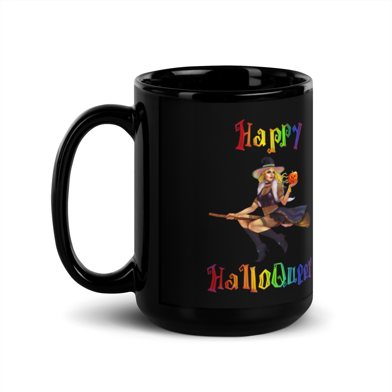 Transgender Halloween Black Glossy Mug-Trans Pride LGBT Halloween/Happy HalloQueer SHAVA