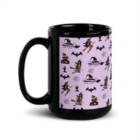 Thumbnail for Halloween Black glossy mug, Halloween All Over Print Coffee Mug/That Witch SHAVA