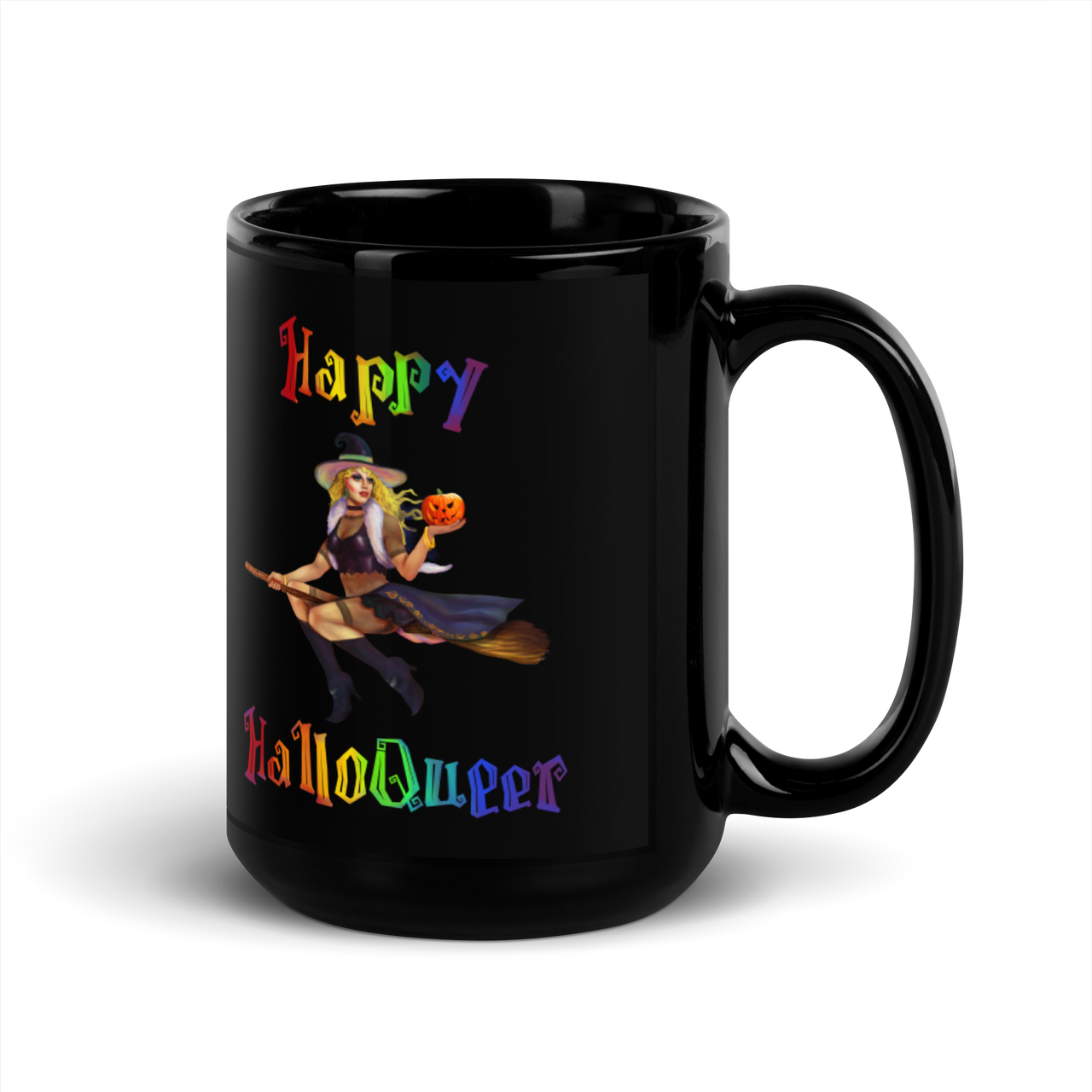 Transgender Halloween Black Glossy Mug-Trans Pride LGBT Halloween/Happy HalloQueer SHAVA