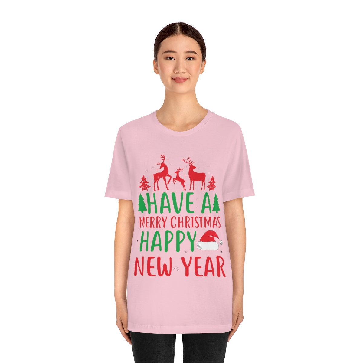Classic Unisex Christmas T-shirt - Have A Merry Christmas Happy New Year Printify
