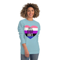 Thumbnail for Genderfluid Pride Flag Sweatshirt Unisex Size - Free Dad Hugs Printify